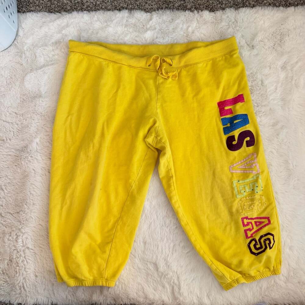 Vintage Girl Est. 1965 Yellow Las Vegas Sequined pants